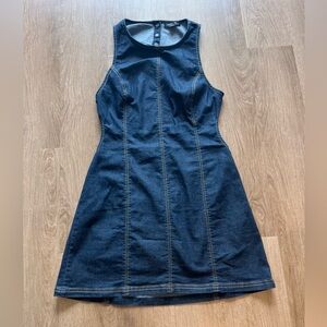 Silence + Noise Dark Blue denim dress. Large